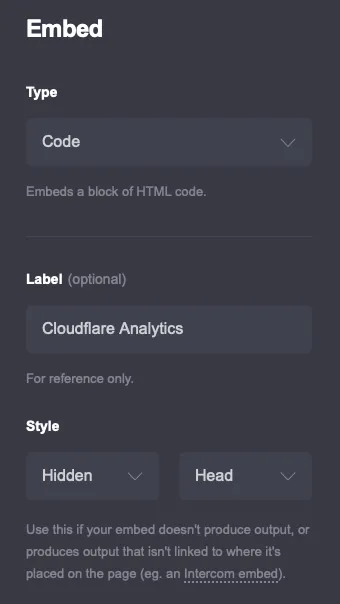 Carrd Embed Element Menu Cloudflare Analytics Carrd Embed Element Menu Cloudflare Analytics